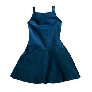 RAOUL‎ Denim Dress Square Neck Lined Cotton A-Line Sleeveless Drop Waist Sz US 2